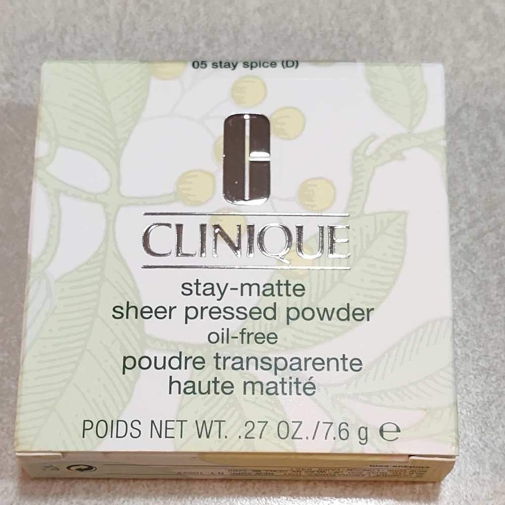 Clinique Stay-Matte Sheer Pressed Powder 05 Stay Spice (D) .27 oz. NIB